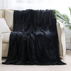 Breathable Fleece Throw Blanket For Couch Sofa 50x70 Inch   Super Soft Fuzzy Bla