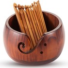 Wooden Yarn Bowl  Yarn Holder Bowls For Knitting   Crocheting Handmade Yarn S   