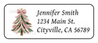 30 Pink Christmas Tree Personalized Return Address Labels Stickers Tags