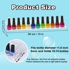6pcs Nail Polish Rack Wall-mounted Acrylic Organizer Holds 90 Bottles Display