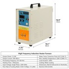 High Frequency Induction Heater Furnace 15 Kw Free Heating Coils 30-100 Khz 220v