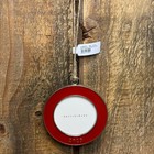 Pottery Barn 2025 Dated Enamel Frame Ornament Round 3 5  Diam   Red Christmas