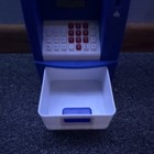 Atm Bank Blue Electronic Plastic Coin Bank W  Drawer  Keypad   Security Card