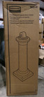 Rubbermaid 9w30-00 Groundskeeper Cigarette Waste Container  Black  New S1
