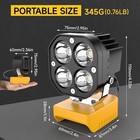 2-pack 40w 6000lm Led Work Light For Dewalt 20v Battery Cordless Spotlight Diy