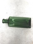 Antique Poison Bottle Green Ribbed Glass 5 Tall Original Very Good 19thc