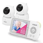 Vtech Vm923-2 Baby Monitor 2 8    Screen 1000ft Range Pan-tilt-zoom - 2 Cameras
