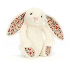 Jellycat Bashful White Floral Bunny 12  Plush Kid s Stuffed Animal New With Tags