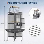 60  Large Bird Cage Play Top Parrot Finch Flight Cage Macaw Cockatoo Pet Supply