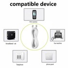 Long Telephone Extension Cord 20 Ft  White  Phone Cable Wire With Standard Rj   
