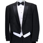 Men   s Tailcoat Tuxedo Set 48l 54lx Black White Tie Formal Shirt Vest Suspenders