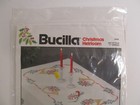 Bucilla Christmas Heirloom Holiday Horn Napkins Stamped Cross Stitch Kit 82400