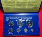 1980 British Virgin Islands 7 Coins Rare Specimen Mint Set  Blue Heron No Silver