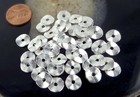 50 Antique Silver Pewter Washers Spacer Wavy Beads 10mm 