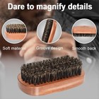 Wonature Boar Bristle Beard Brush - Men s Beard Care Tool Set With Wooden Sandal