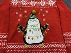 Ugly Christmas Sweater Holiday Hype Medium Red Green 3d Penguin 1379