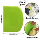 Surdoca Dough Scraper Bench - 12x9 5cm 4 7x3 7    Green white green