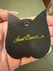 Vtg Laurel Burch Wooden Cat Face Hand Painted Pendant
