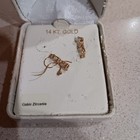 1 Gram Of Scrap 14k Yellow Gold Broken Earrings W  Cubic Zirconia