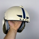 Gentex Us Navy Bph-2 Flight Helmet Regular White 1965 Vintage Military Pilot