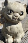 Vintage Hubley Cast Iron Kitty Cat Piggy Bank Pink Bow