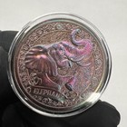 Monster Rainbow      Toned Copper Round  Elephant Design 999 Fine Copper 1 Avdp Oz