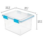 Sterilite Large 32 Qt Home Storage Container Tote With Latching Lids   8 Pack 