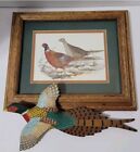 Vintage Carved Pheasant Hand Painted Carved Silas Owen South Dakota 