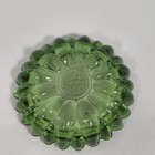 Vintage Hazel Green Glass Sunflower-shaped Trinket Dish  Ashtray