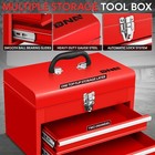 Workshop Garage Household Lockable 14  2-drawer Steel Tool Box Organizer Storage
