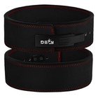 Defy Weightlifting Lever 4       Powerlifting Gym Belt Red Stitch   Free Wrist Wrap