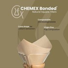 Chemex Unbleached Prefolded Square Coffee Filters - 100ct Pack Of 4