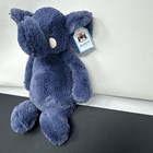 New Nwt Jellycat London I Am Medium Bashful Blue Elephant 12  Plush Bas3eb  oop 
