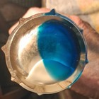 Clear Blue White Art Glass Glossy Vase Abstract Pattern Decorative