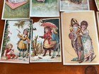 25   Vintage Antique Victorian Trade Cards Kids Playing Unused