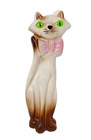 Vtg Miller Studio Siamese Cat Bowtie Ceramic Plaque Chalkware Wall Hanging Decor