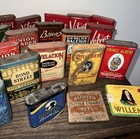Lot Of 25 Vintage Tobacco Tins One Sealed With Tobacco