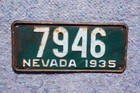 1935 Nevada License Plate