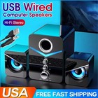 Led Usb Wired Gaming Speakers - Stereo Bass Surround For Pc laptop desktop
