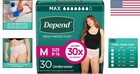 Fresh Protection Women s Adult Diapers  30 Count  Odor Control - Medium Size