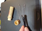 Vintage The Boye Brand Needle Company Wood Tube 5 Needles Included Usa
