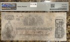 T-41 1862  100 Confederate Currency Pmg 63 Civil War Note 153577 Stamped On Rev