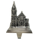 Lot Of 2 Church Silver Metal Christmas Stocking Hanger Holder