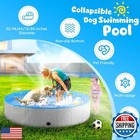 72   X 12   Niubya Foldable Dog Pool  Collapsible Hard Plastic Dog Swimming Pool