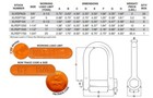 Screw Pin Long Reach Shackle 1-1 2   wll 17 Ton  Clevis D Ring Lifting
