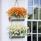 Artificial Daisies Flowers Outdoor Uv Resistant Fake Plastic Flower Decor 4 Pack