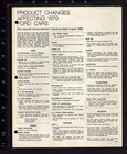 Ford 1970 Product Changes Affecting Cars Dealer Sales Brochure Mustang Boss