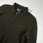 Polo By Ralph Lauren Men s Green Knit Wool Collared Pullover Sweater M