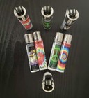 8 Clipper Lighters Refillable Assorted Designed Lighters      Free Shipping