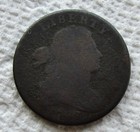1798 1c Bn Draped Bust Large Cent Rare Key Date Fine Cleaned Corroded